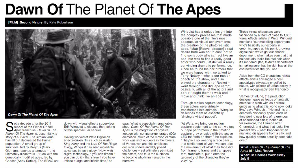 Dawn Of The Planet Of The Apes print
